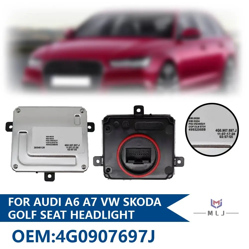 4G0907697J For Audi A6 A7 Volkswagen Skoda Golf Seat Headlight LED Headlight DRL Driver Module Unit Angel Eye Car Accessories