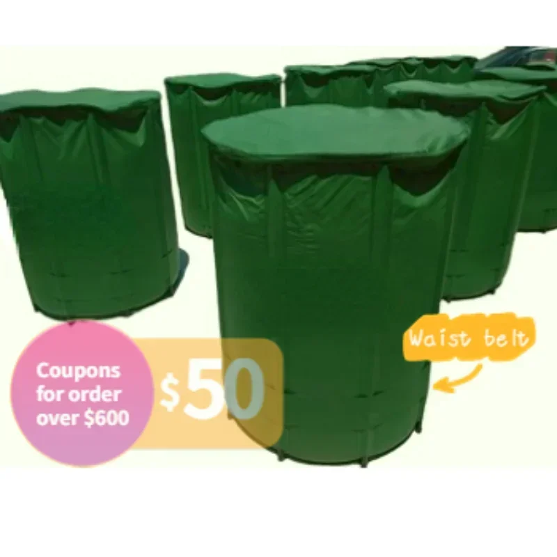 750L Flexible Hydroponic Tank Water Rain Barrel Water Reservoir Storage Portable Folding Water Tank Butt Flexitanks