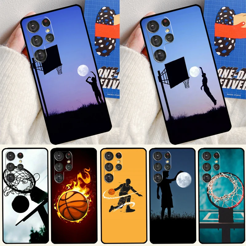 Basketball Sports Phone Case For Samsung Galaxy S25 Ultra S24 Ultra S9 S10 S20 S21 S22 Plus S23 S24 FE Cover