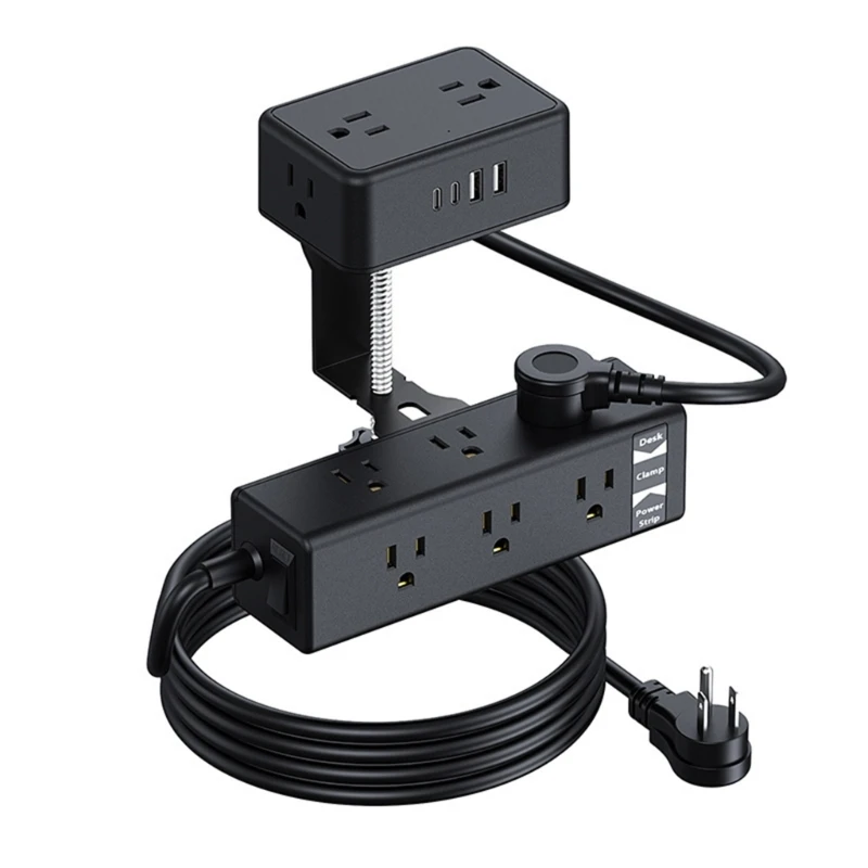 U55C 13AC Outlet USB Chargers Clamp On Power Strips Double Layer Overloads Protections