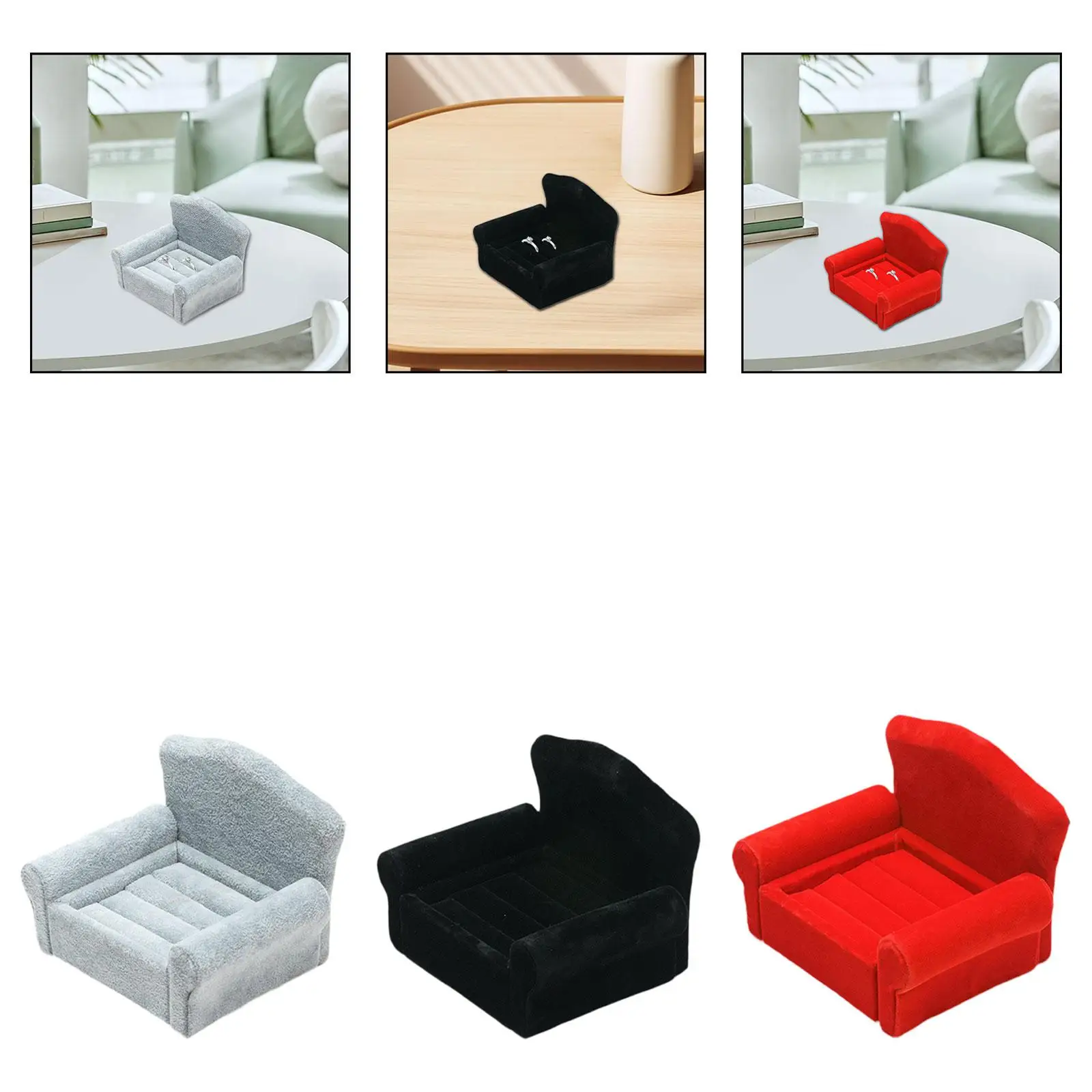 

Insert Sofa Shaped Display Stand Tray Gift for Women Jewelry Organizer Ears Holder for Photography Prop Vanity