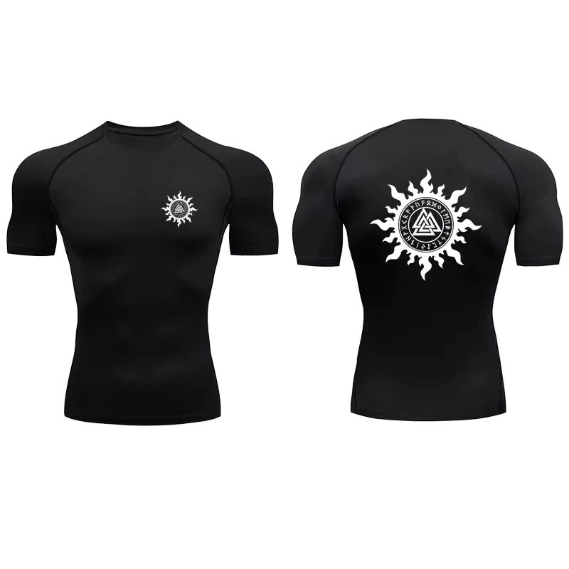

Men's Printed Compression T-Shirts: Quick-Dry Fitness Activewear, Including Gym Running T-Shirts & Workout Tops