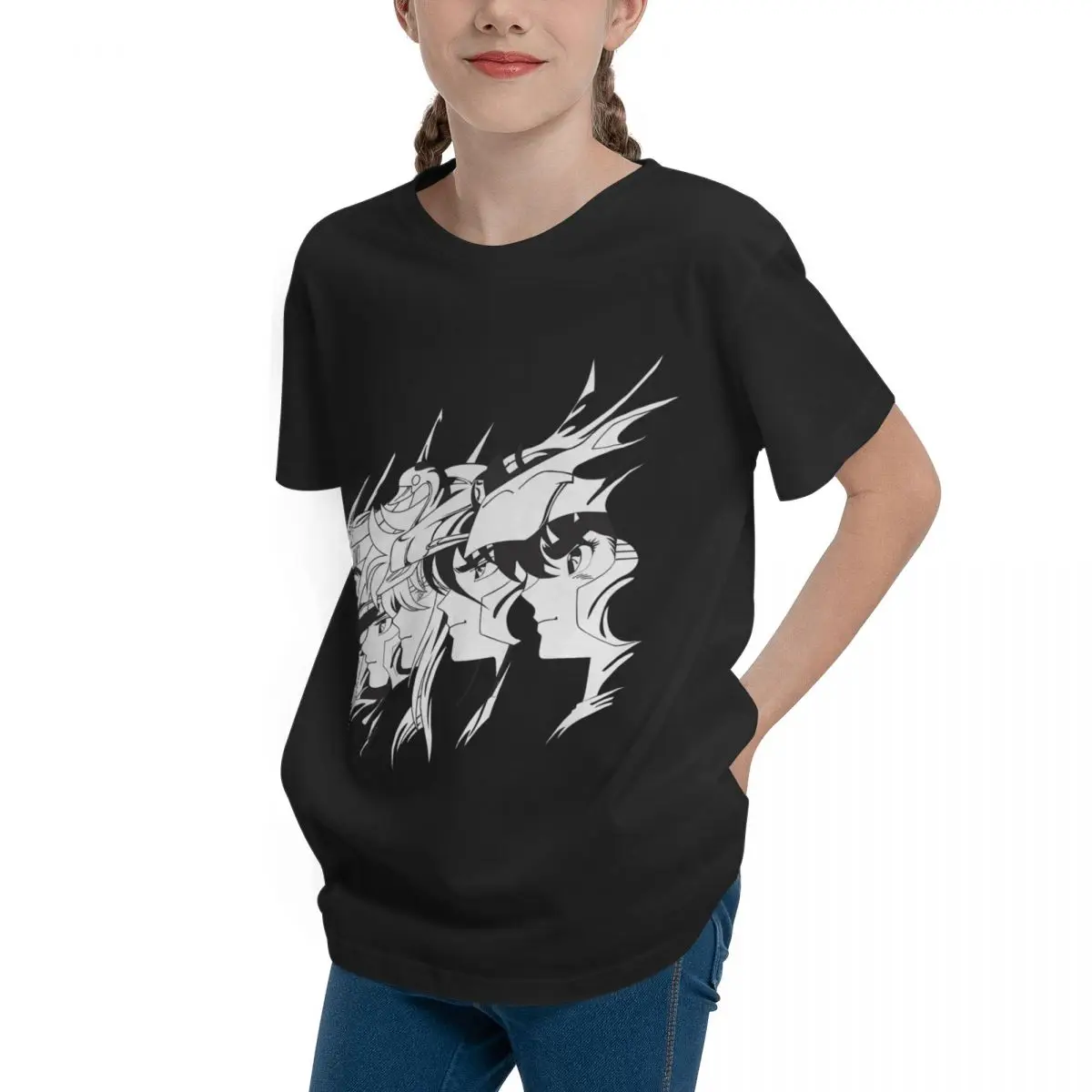 Teenagers Saint Seiya Bronze Knights For Sale Basic Short Sleeve T-Shirt Humor Graphic Round neck Top tee Hipster Vintage