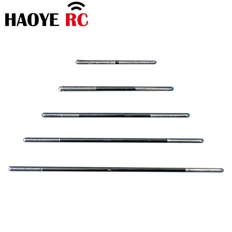 Haoye 5pcs M2 Right-hand Thread Metal Steel Tie Push Rod  Servo Linkage Shaft Pull For RC Airplane Model Parts Accessory