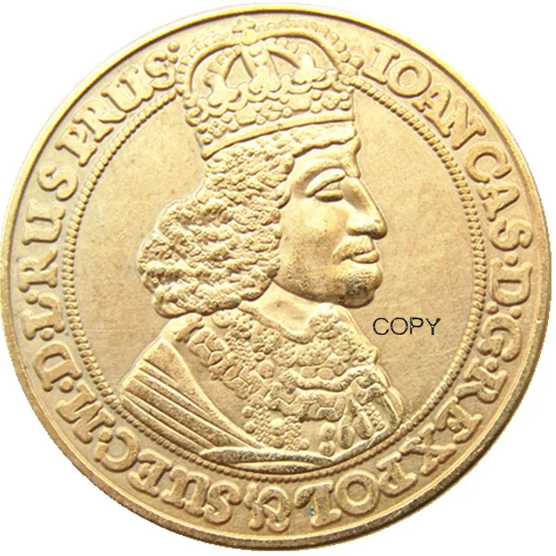 Poland 24-k Gold-Plated 1649-1668 Copy Coins 32mm