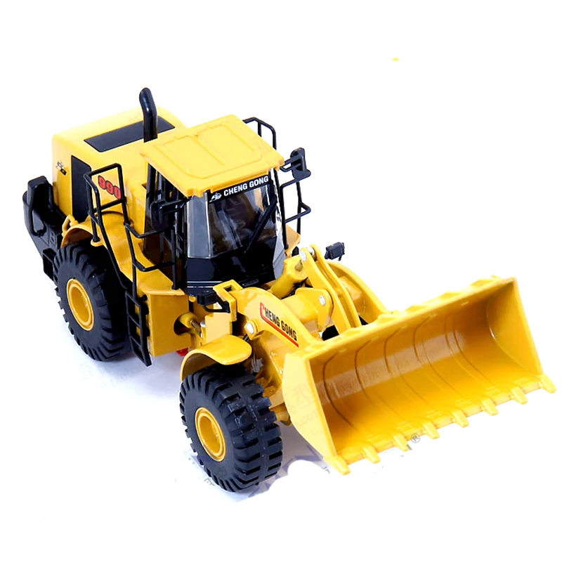 Diecast 1:50 Scale CG990H Wheel Loader Forklift Alloy Engineering Vehicle Bulldozer Model Collection Souvenir Ornaments Display