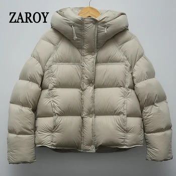 ZAROY Women Winter Jacket Thicken Warm Hooded Cotton Parkas Korea Solid Versatile Casual…