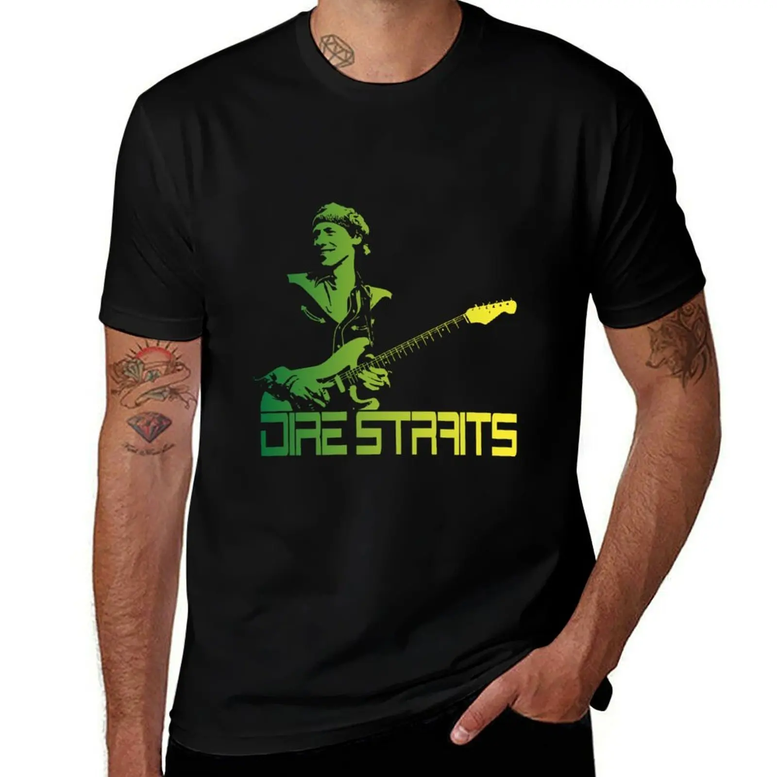 

Dire Straits Rock band watercolor art and designs T-Shirt t shirts for man pack cotton t shirt man casual T-Shirt