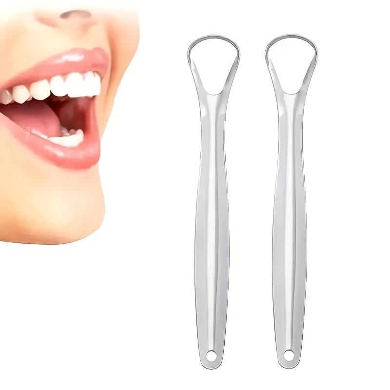 Tongue Scraper 1/3PCS Stainless Steel Portable Non-invasive Oral Scraping Tongue Tongue Cleaning Plate Oral Care Tool