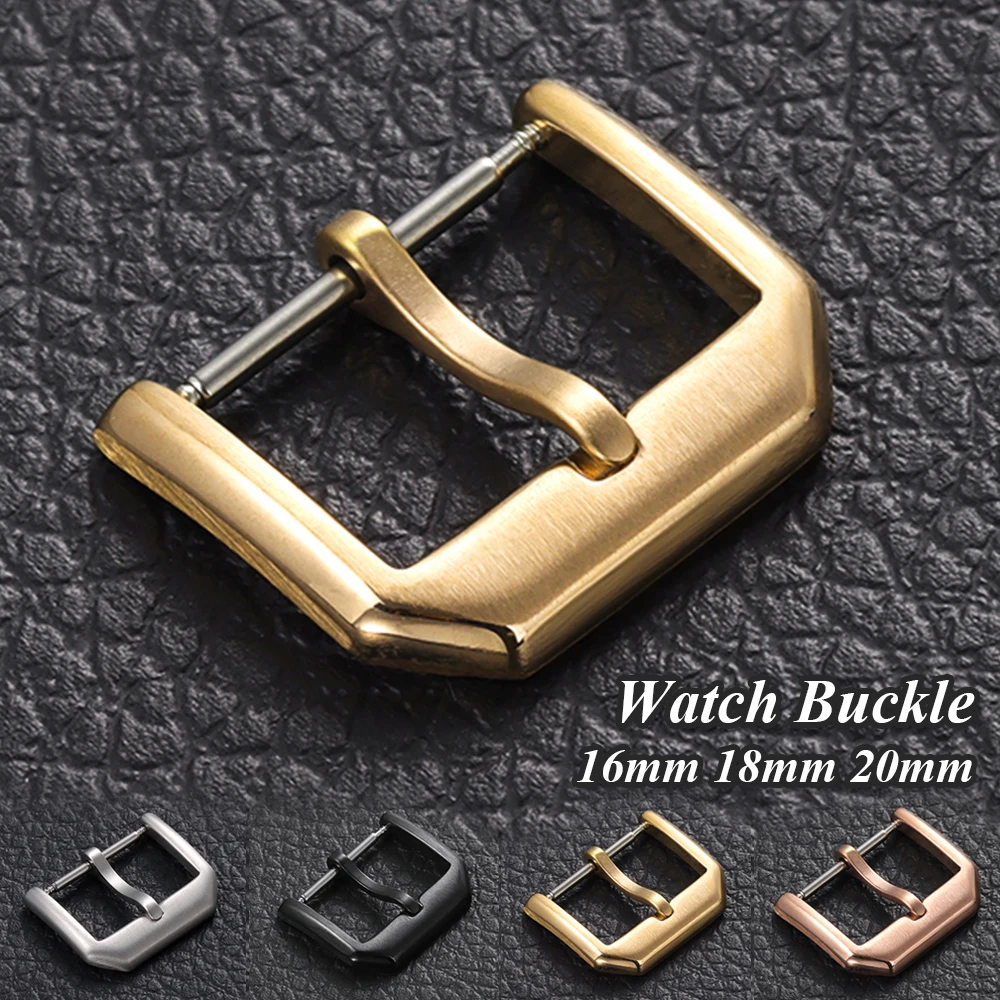16mm 18mm 20mm Stainless Steel Watch Buckles Watchband Clasp Brushed Matte Replacement Watch Strap Buckle Silver Black Gold