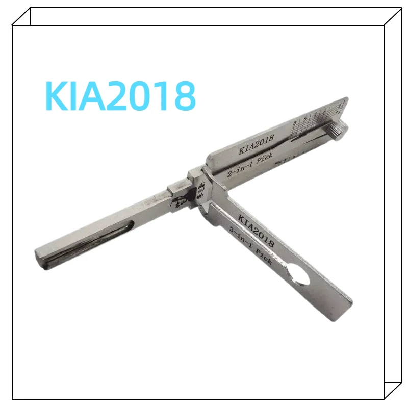 Lishi 2-in-1 Lockpicking-Set Original KIA2018 Autotüröffner Decoder Zündung für Neue Koreanische Kia- und Hyundai-Modelle Vertikale Fräse