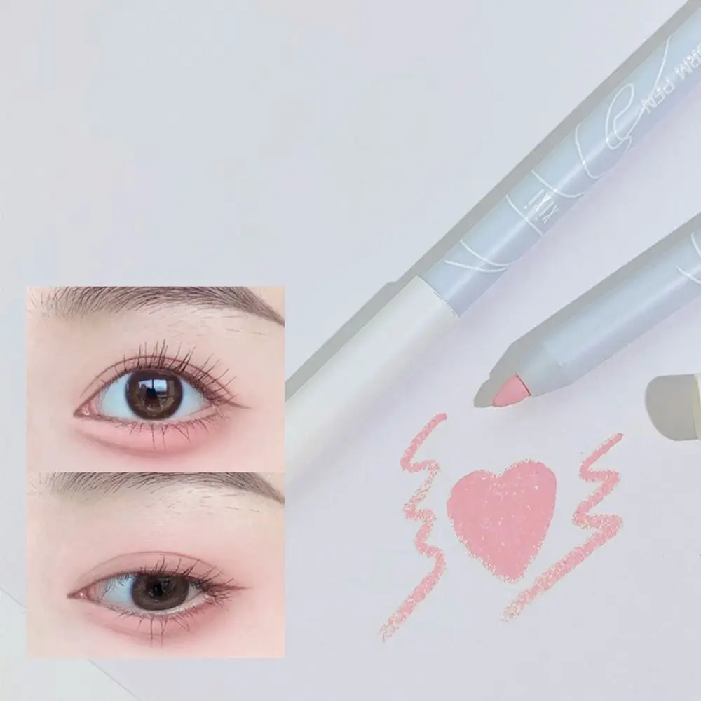 Shimmer Pearlescent Eyeshadow Pen Profession Soft Touch Glitter Eye Shadow Long Lasting Waterproof Lying Silkworm Pen Women