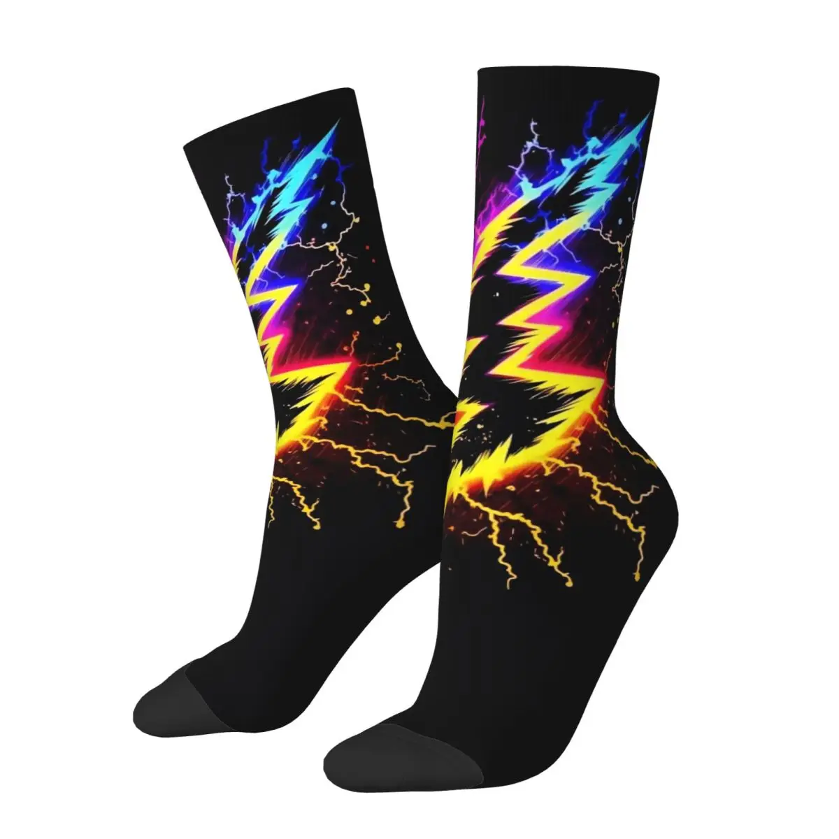 Drop Shipping Paint Stain Rainbow Paint Splatter Print Unisex Socks,Oil colored splashed ink Street Style Crazy Sock