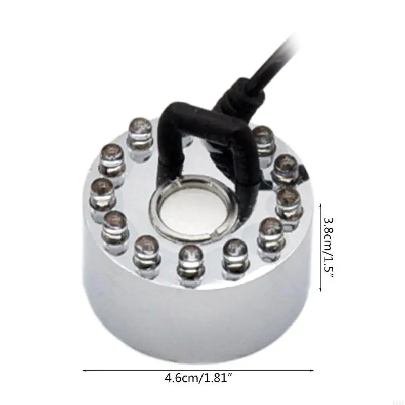 D0AB Siêu âm Maker Maker Generator Fogger Nebulizer Nước Fountain Pond 12 LED Atomizer Air Benidifer