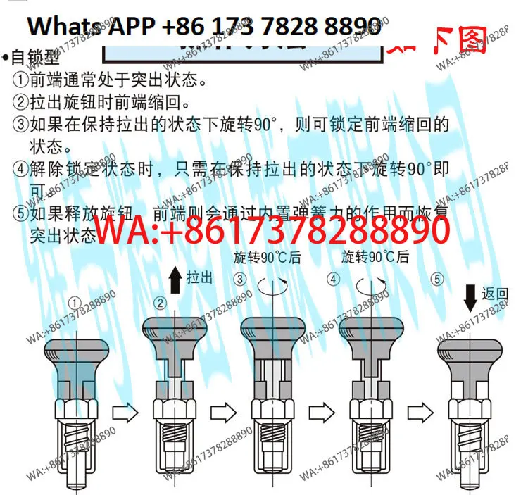 SXYKS/SXYAS indexing pin, knob plunger, spring positioning pin, quick lock pin M10 M12 M16 M20