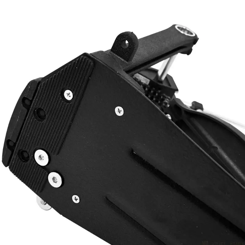 31BE Bass Drum Pedal Nonslip Rubber Base Footboard Distance Metal Construction Double Chain Kick Drum Pedal Drum Accessories