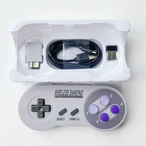 Wireless Gamepad USA version Purple button 2 container 2.4g Joypad Joystick Controller for SNES Mini PC Windows NS Switch Phone 10 Main Sales Control Super Nintendo - №6