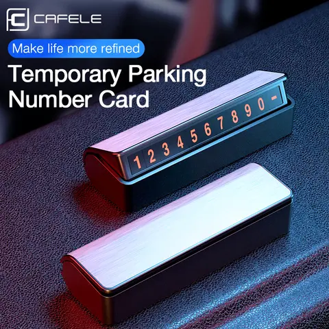 CAFELE Car Parking Phone Number plate Temporary Parking License Plate Megnetic Telephone Number Card Hidden Parking Assistance 10 best sales car number - №6