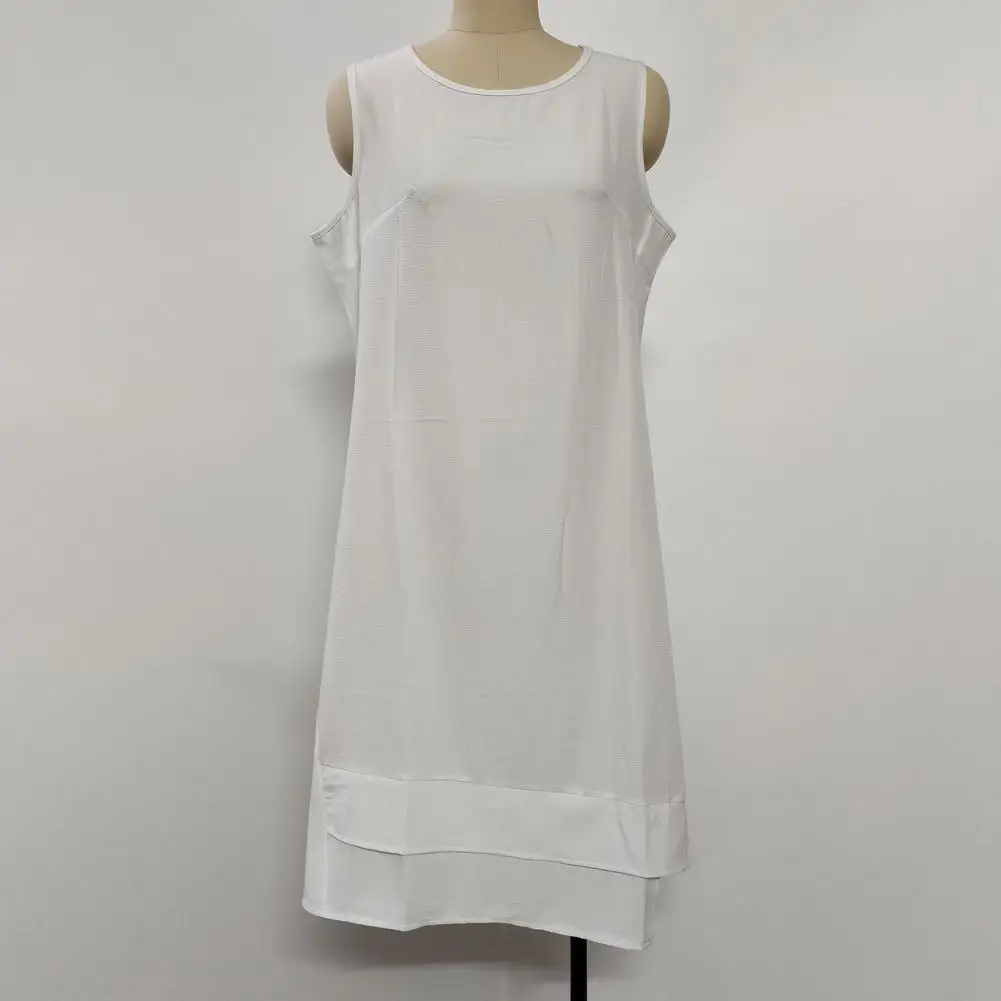 

Women's Summer Dress Casual Sleeveless Crew Neck Midi Dress Holiday Travel Shift Sundress for Beach Vacation