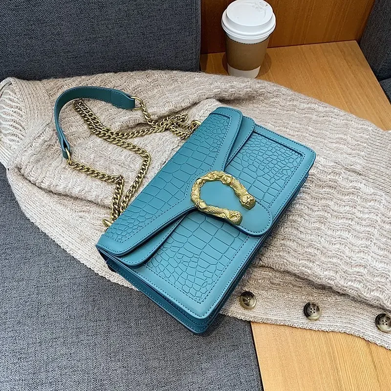 2024 new chain bag women's double layer small square bag shoulder bag commuter handbag fashion luxury