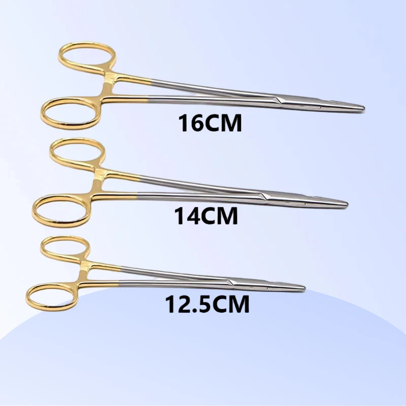 

Стоматологический держатель иглы, плоскогубцы, немецкий многоразовый хирургический инструмент из нержавеющей стали с позолоченной ручкой, ортодонтические щипцы