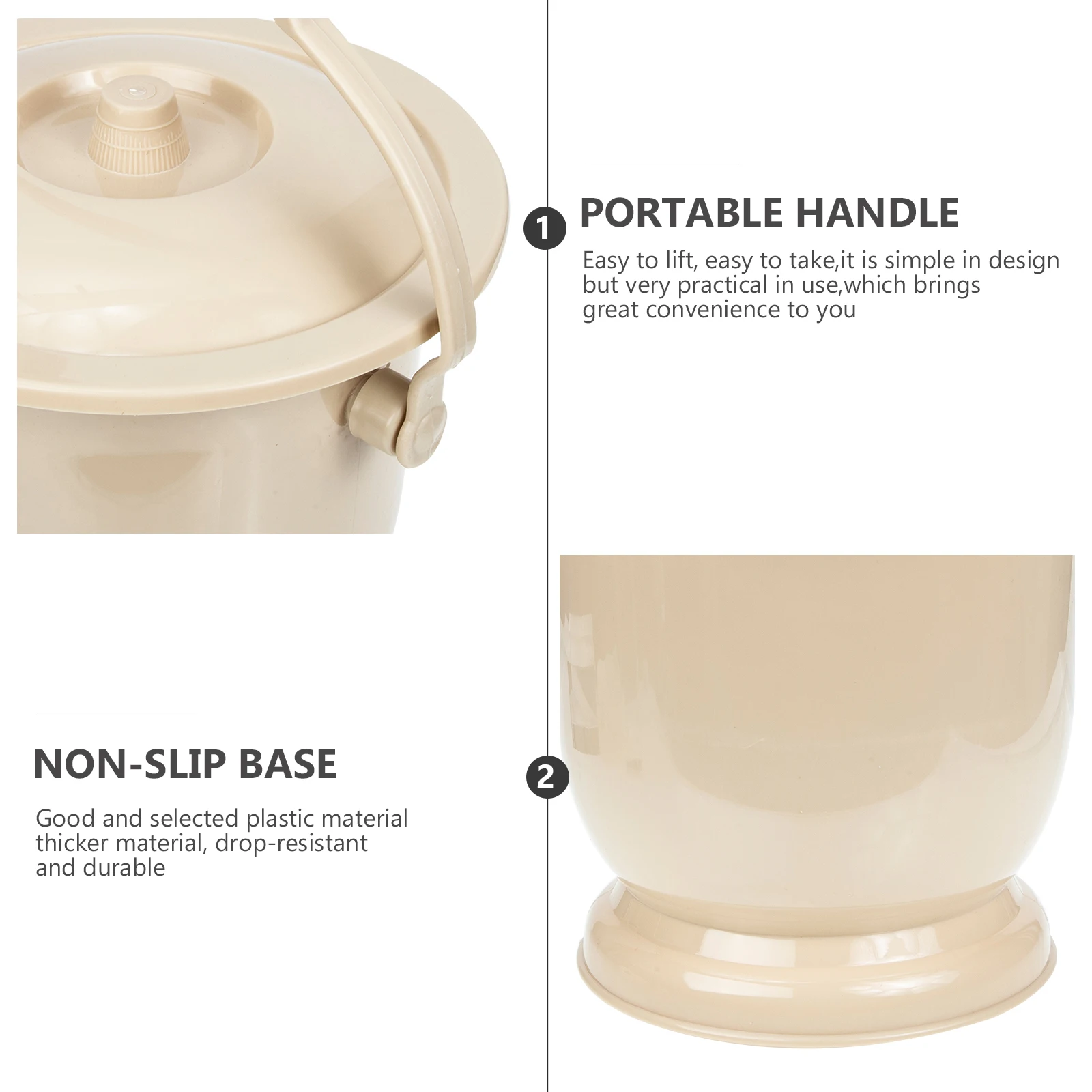 

Adult Pregnancy Friendly Portable Urine Pot Large Capacity Leakproof Bedside Toilet For Elder Kids Home Travel Dustproof
