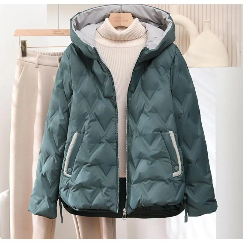 Autumn Winter Women Ultralight White Duck Down Jacket Female Double Sided Puffer Jacket Women