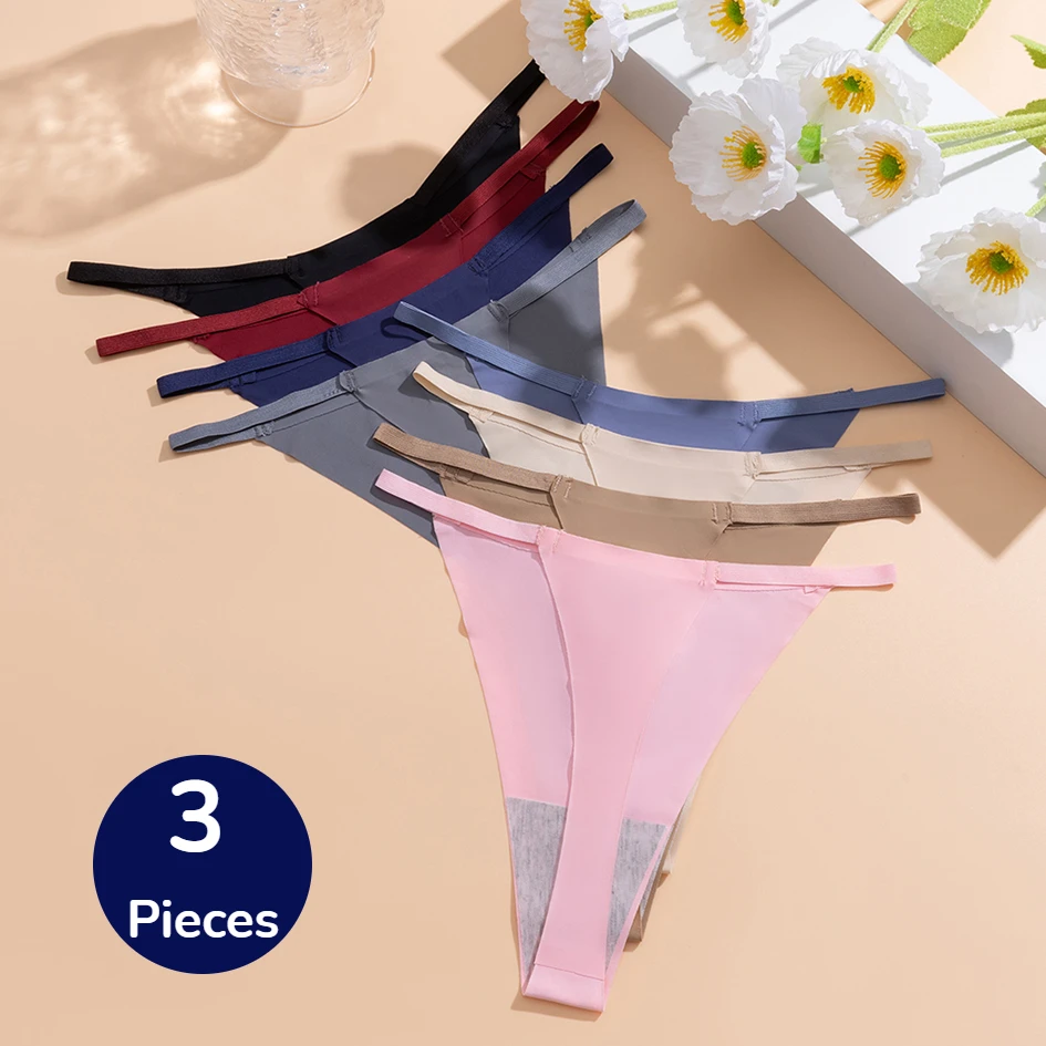 TrowBridge 3PCS Perizoma femminile senza soluzione di continuità Mutandine da donna Biancheria intima traspirante Sport G-String Morbido e accogliente Lingerie Lingerie sexy Hot