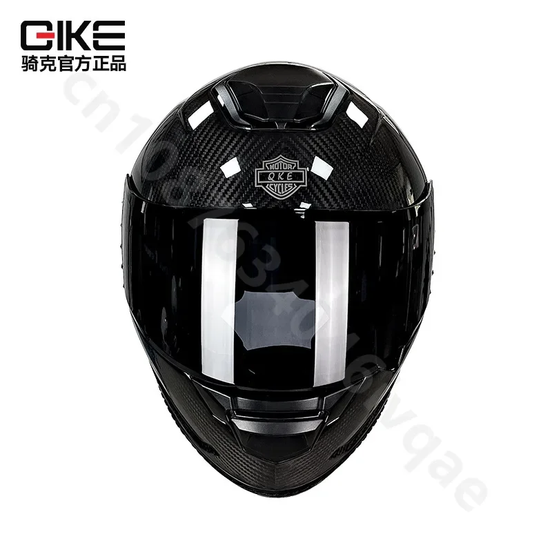 QIKE Carbon Fiber Motorcycle Helmet Personality Lightweight Full Face Helmets Ultra-light Four Seasons Universal Capacetes Moto