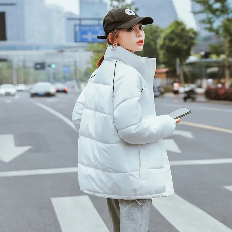 2023 New Winter Jacket Women Fashion Solid Oversized Thicken Warm Parkas Ladies Vintage Casual Coats Puffer Parka Outwear