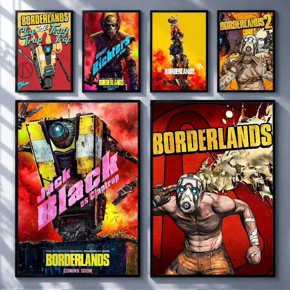 Trending Game Borderlands Posters Premium Self-Adhesive No Residue Wall Sticker for Home Office Bar Decor