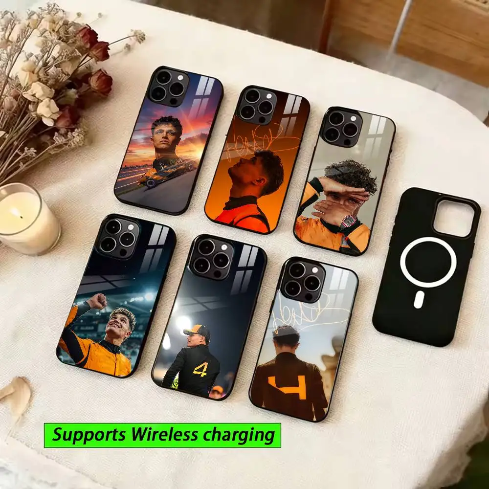 Professional Racing Driver L-ando Norris  Phone Case For iPhone Magnetic 15,16,17,14,13,12,11 Plus,Pro with  Wireless Charging