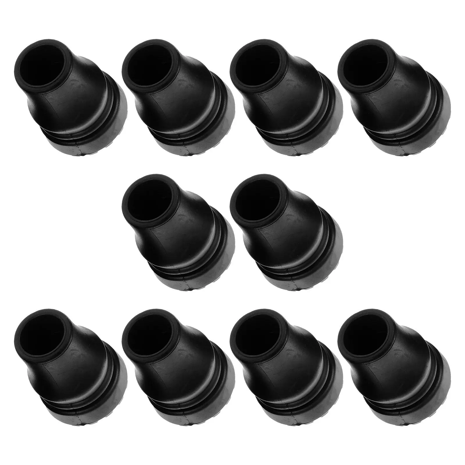 10Pcs Crutch Tips Anti-Slip Plastic Walking Stick Replacement Ends Easy Install Cane Caps for Stability Hygienic Cleanable