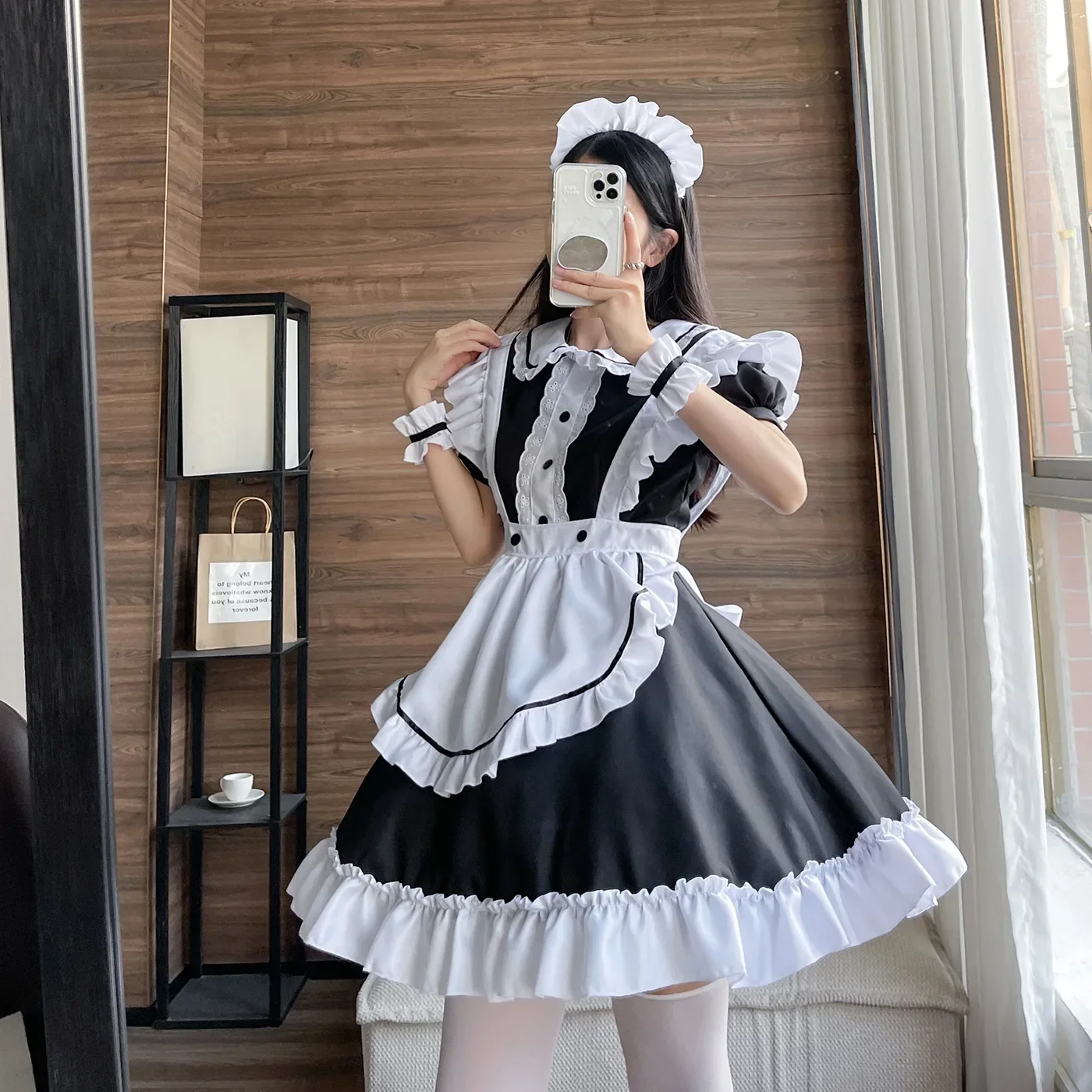 Frauen Maid Kleid Cosplay Kostüm Kurzarm Retro Maid Lolita Kleid Nette Japanische Französisch Outfit Cosplay Kostüm Plus Größe 5XL