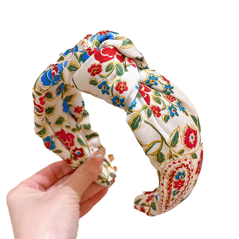 Fabric Knot Hairbands For Women Girls Flower HeadBands Fashion Wide Hair Bands Female Hair Hoop Headwear Hair Accessories