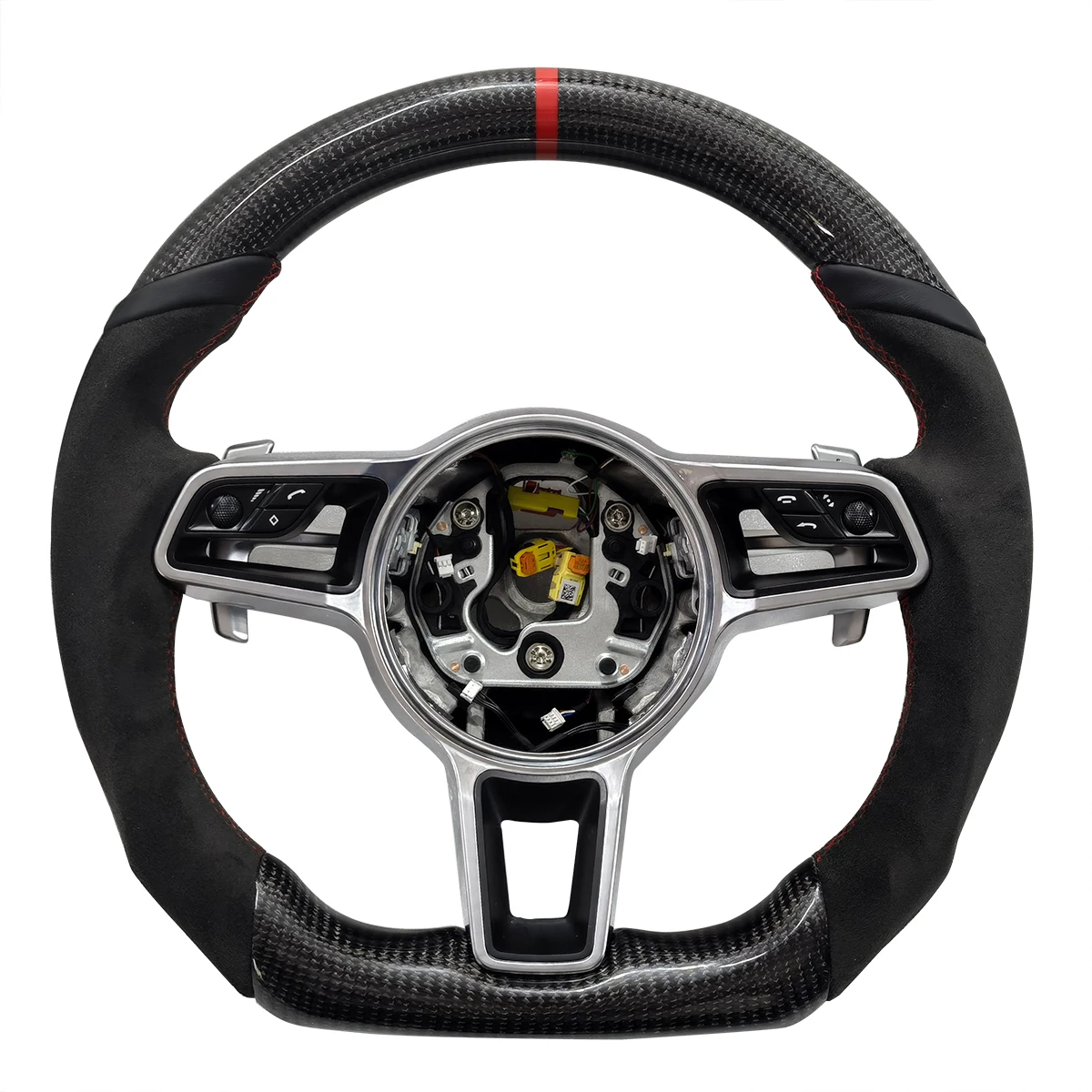 Alcantara Leather Steering Wheel for Porsche All Models 911 718 Cayman Boxster Cayenne Panamera Macan Taycan