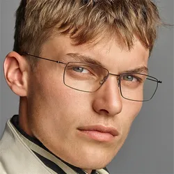 Denmark Brand Pure Titanium Screwless Glasses Frame for Men Square Ultralight Prescription Eyeglasses Women Optical Eyewear 5509