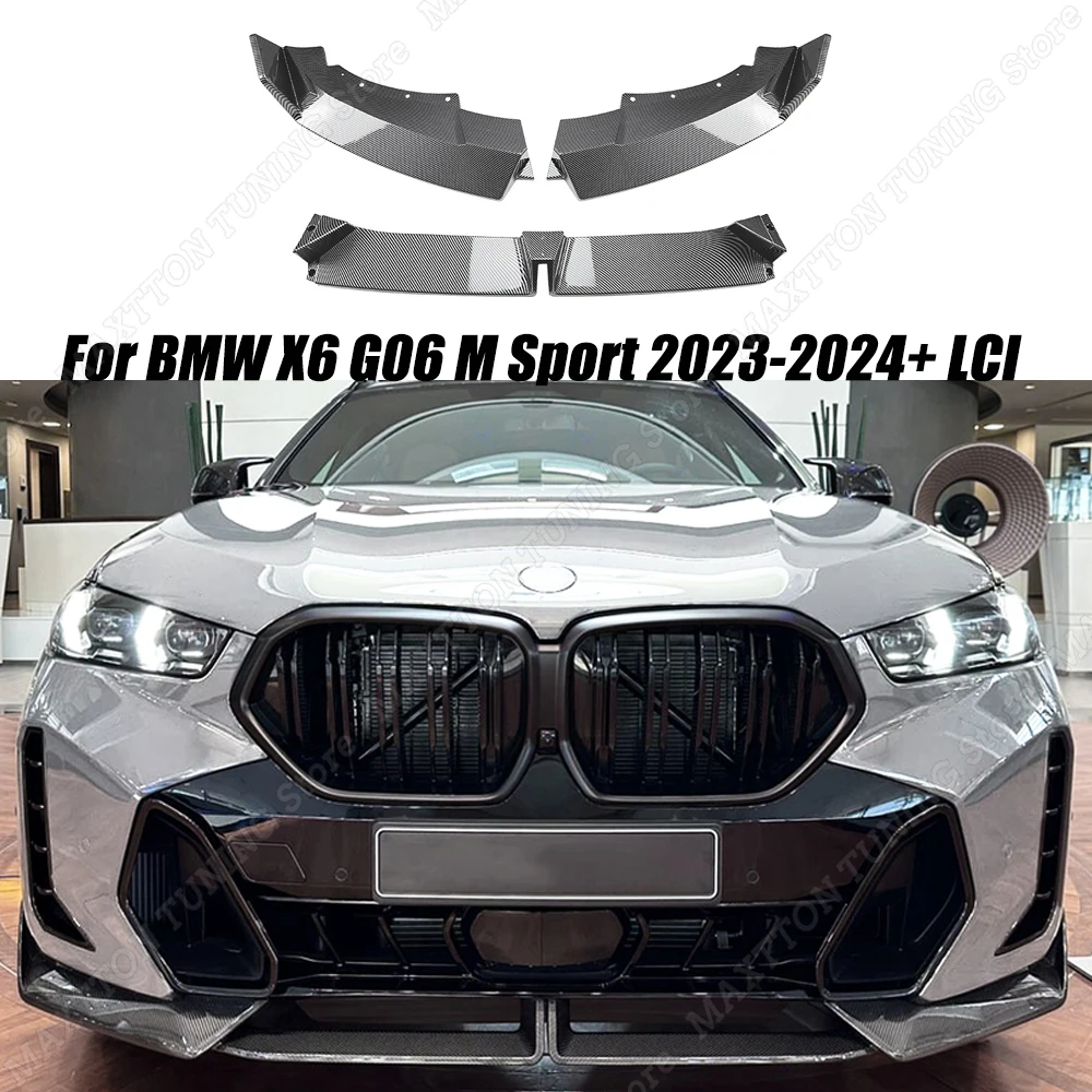 

Сплиттер для переднего бампера BMW X6 G06 M Sport 2023-2024 + LCI