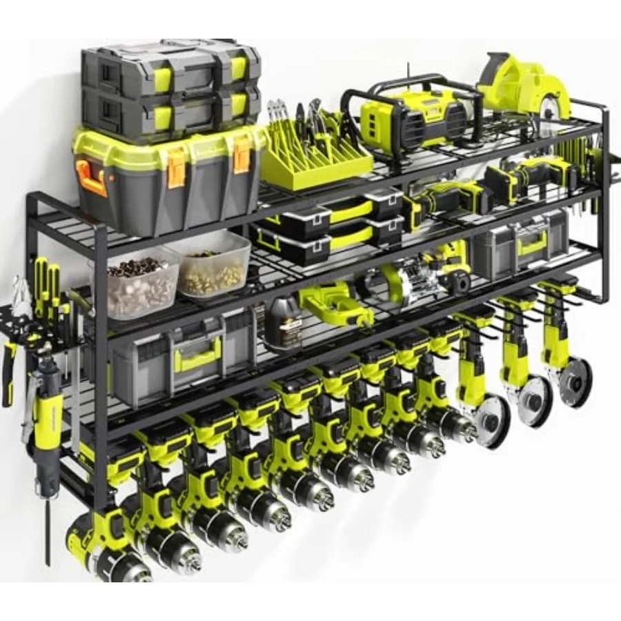 

Lar Power Tool Orgazer Wall Mount-13 Drill older for Gara4 Layer Power Tool Rack Tool Orgazer and Stora wit 2 New Accories Gift