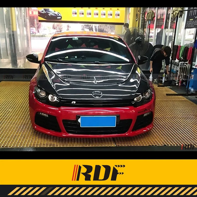 Suitable for VW Modify Parts Scirocco Aspec Carbon Fiber Engine Hood Bonnet Exterior adpat  Car Front Cover Body Kits