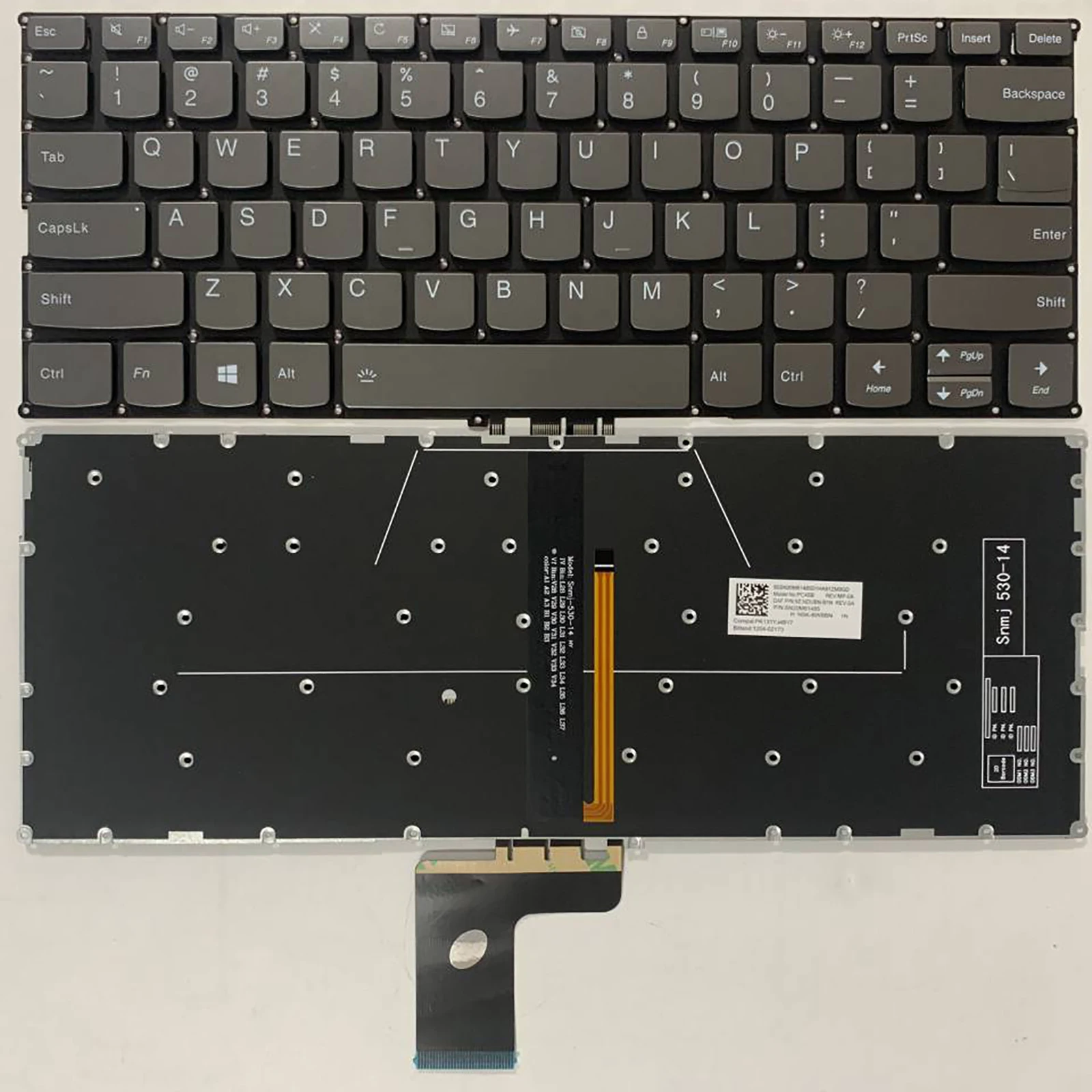 

Американская раскладка клавиатуры ноутбука для Lenovo Ideapad 320S-13IKB 720S-13IKB 720S-14IKB