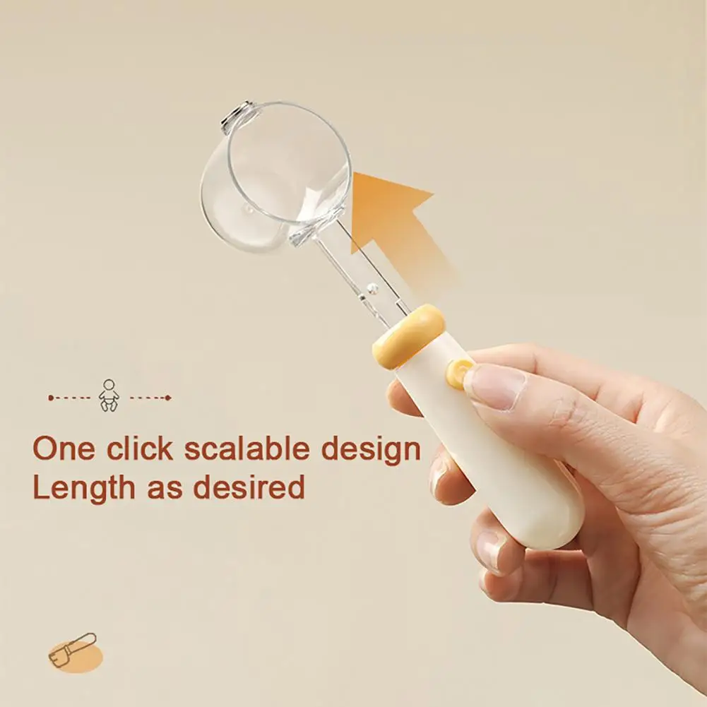 Milk Powder Spoon Non-stick Scoop Milk Powder Measuring Spoon with Telescopic Handle Magnetic Design Kitchen Tool for Milk