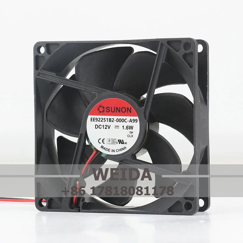 cooling fan Original Sunon DC12V 1.6W 9025 90X90X25MM 9CM Chassis Magnetic suspension Silent EE92251B2-000C-A99