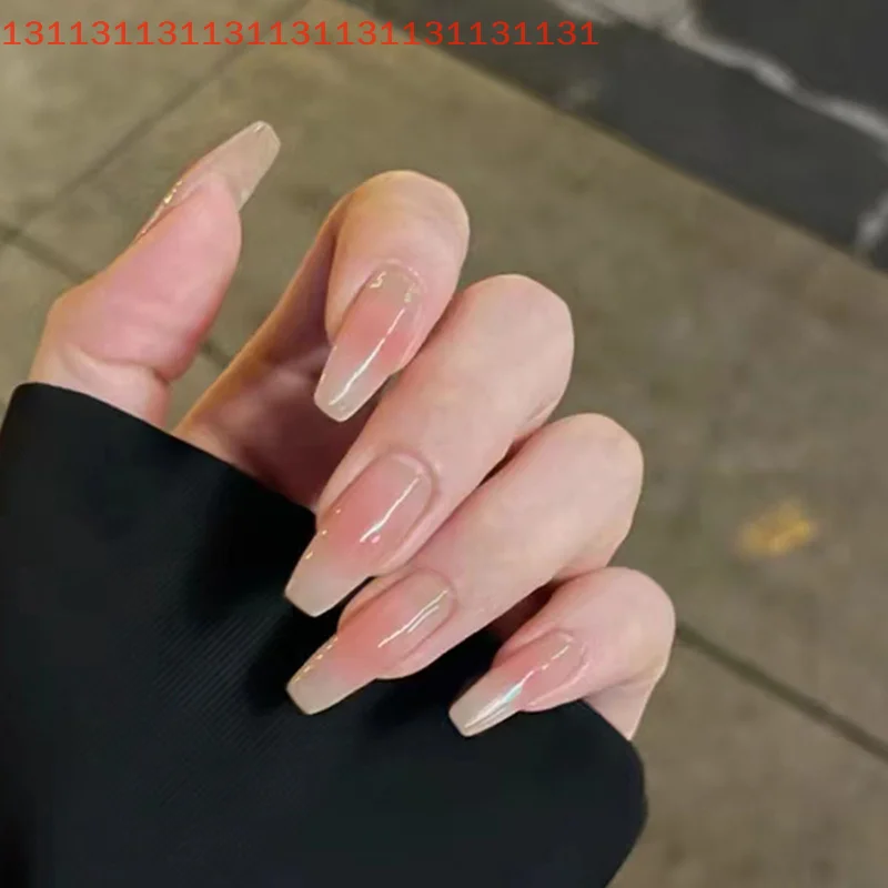 30 個ブラッシュカラーフェイクネイル取り外し可能な付け爪ウェアラブルプレスオンフェイクネイルネイルチップネイルアートエクステンションツール