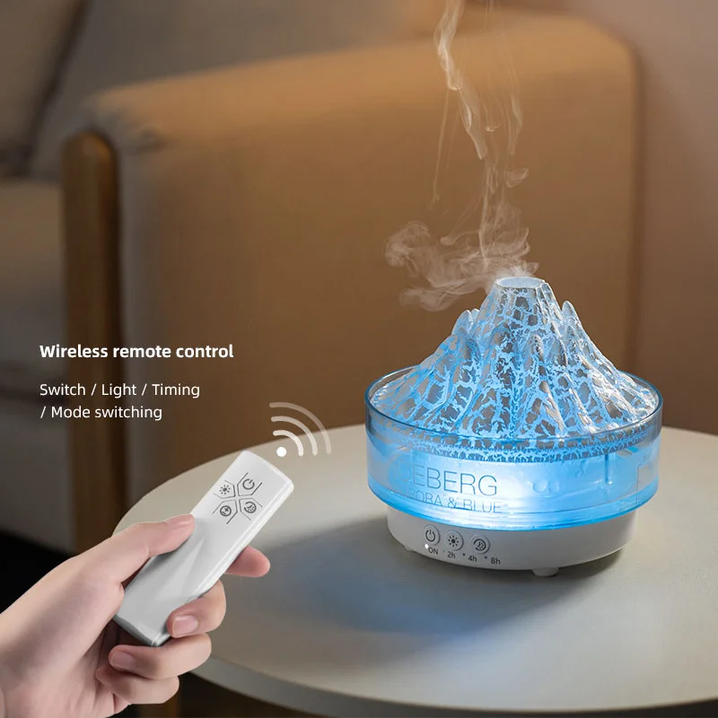 260ML Volcano Flame Air Humidifier Ultrasonic Essential Oil Aroma Diffuser for Home Fragrance Jellyfish Mist Smoke Steamers