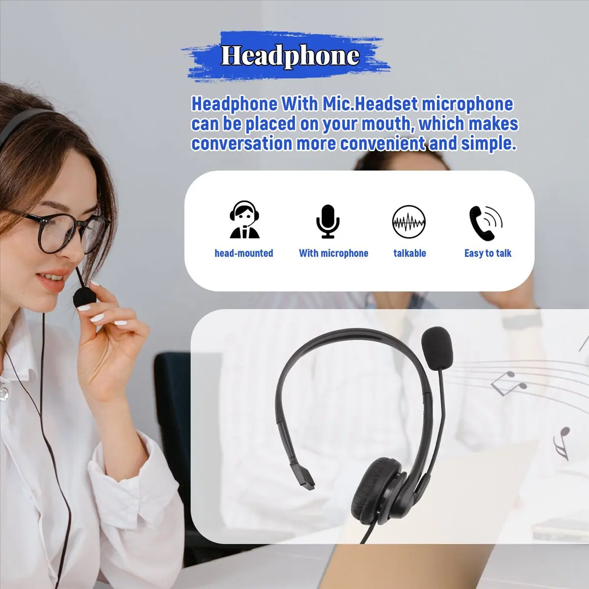 Essential 2 PIN PTT Mic Headphone Headset for UV5R 5R/888S
