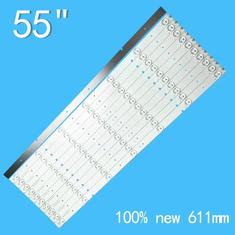 611mm 11pcs/lot LED Backlight Strips For INSIGNIA 55 TV NS-55D550NA15 55K20DG 55K23DG HD550DF B57 SVH550AA2 REV05 7LED 130719