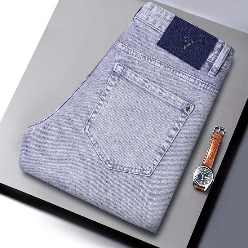 

New Men's Jeans Casual Versatile Spring Summer New Style Low Waist Drawstring Elastic Non-Shrinkage plus Size Brand