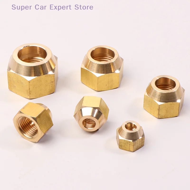 

1pc 45 Deg SAE-Standard 1/4" 3/8" 1/2" 3/4" Flare Brass Nut Pipe Fitting Adapeter Air Conditioner