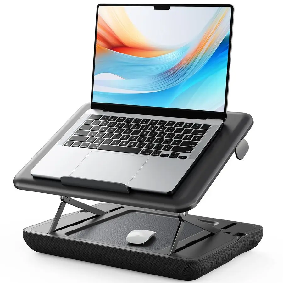 

Регулируемая по высоте и наклону подставка для ноутбука, портативная подставка для ноутбука для кровати, автомобиля, дивана и кресла-реклайнера, складная подставка для ноутбука до 15,6 дюймов.